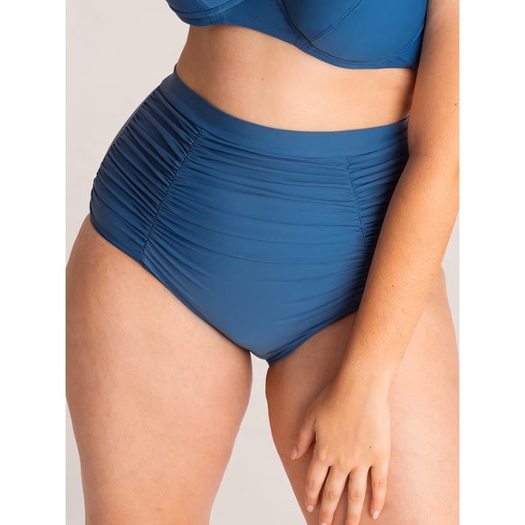 Shapermint Essentials High-Waisted Control Bikini Bottom Ocean Blue XL NWT - Picture 1 of 10